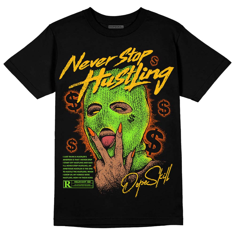 Neon Green Collection DopeSkill T-Shirt Never Stop Hustling Graphic