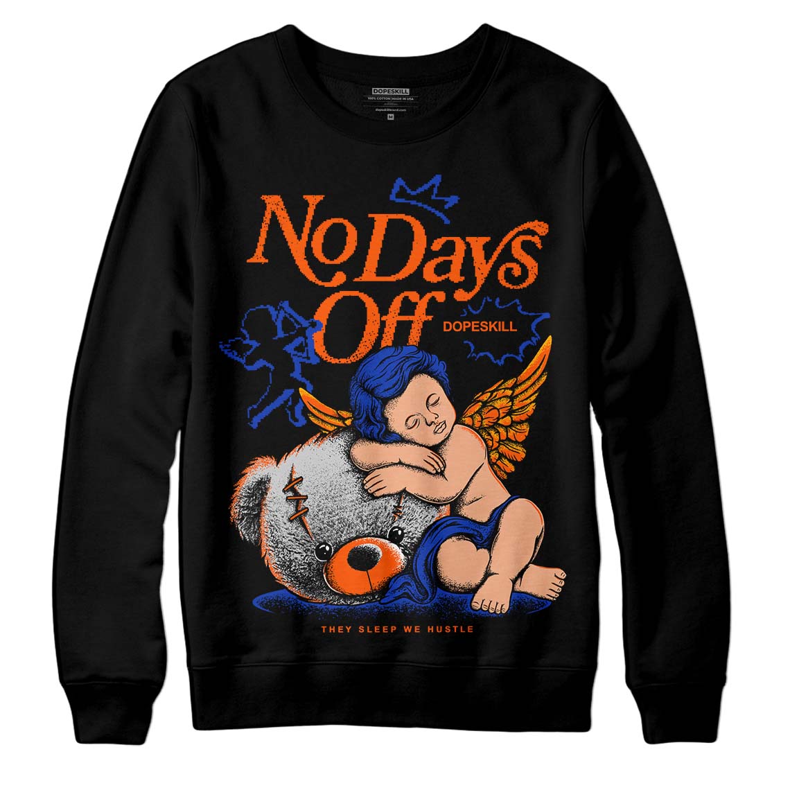 Dunk Low Futura Orange Blaze DopeSkill Sweatshirt New No Days Off Graphic