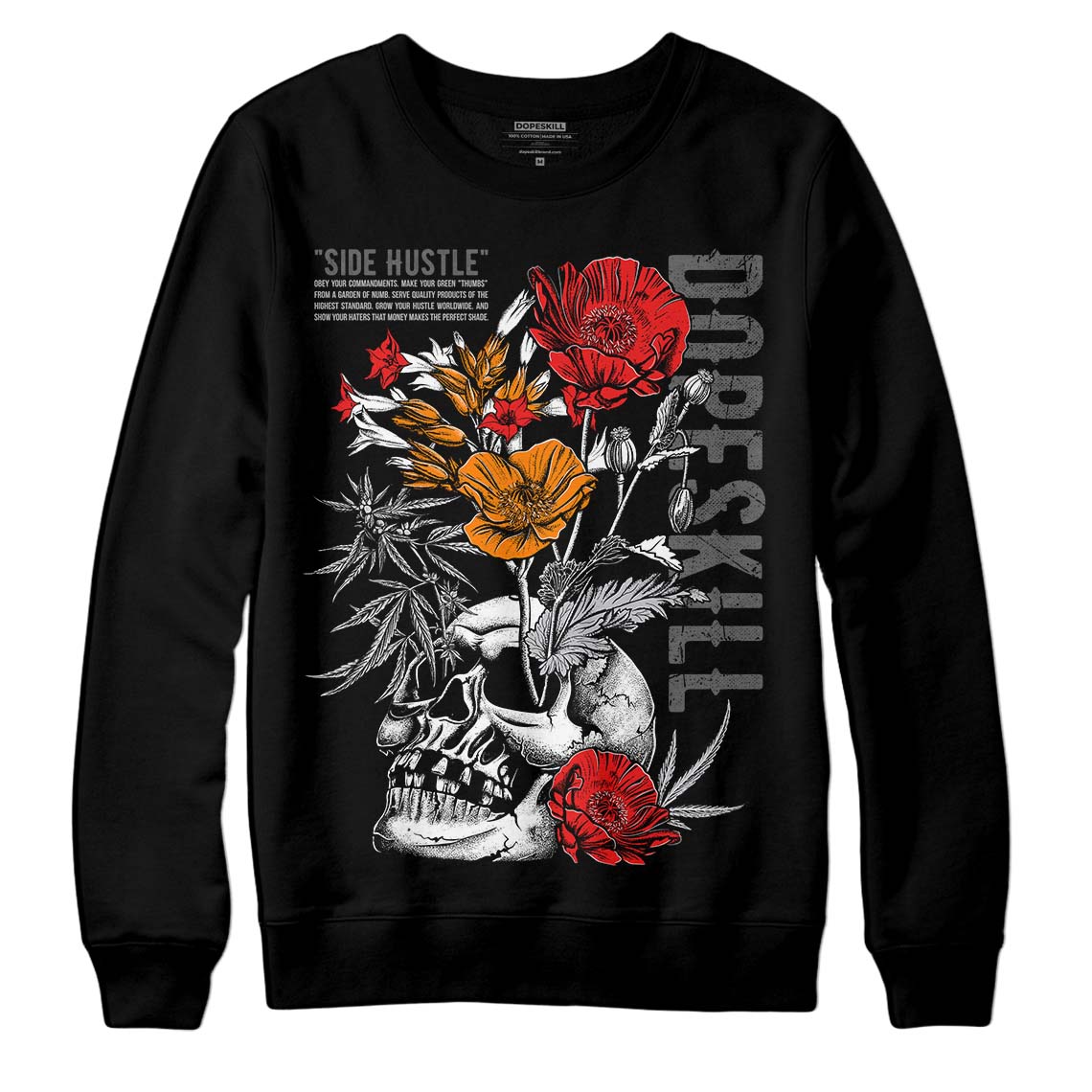 Grey Collection DopeSkill Sweatshirt Side Hustle Graphic