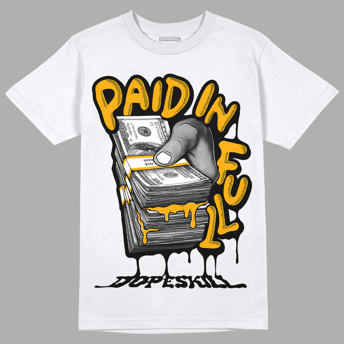 Black Taxi 12s DopeSkill T-Shirt Paid In Full Graphic