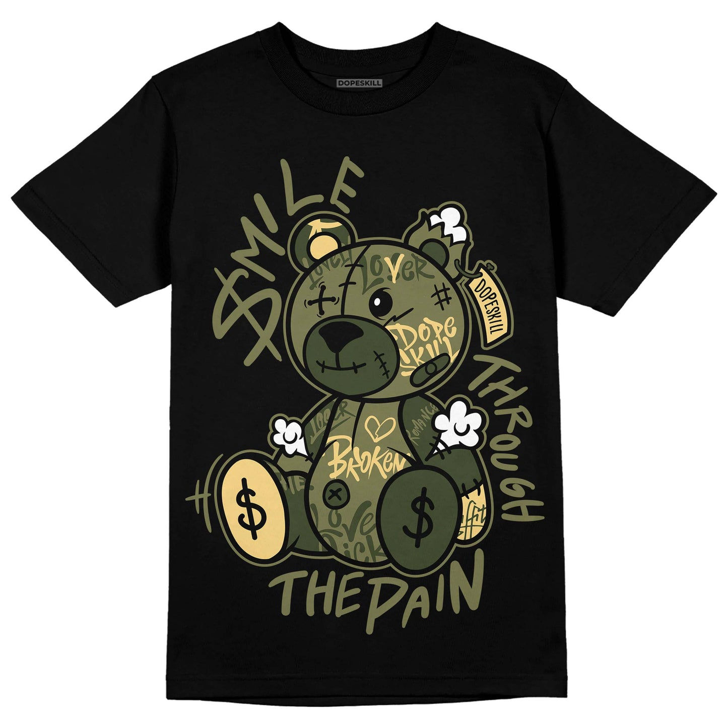 Craft Olive 4s DopeSkill T-Shirt Smile Through The Pain Graphic
