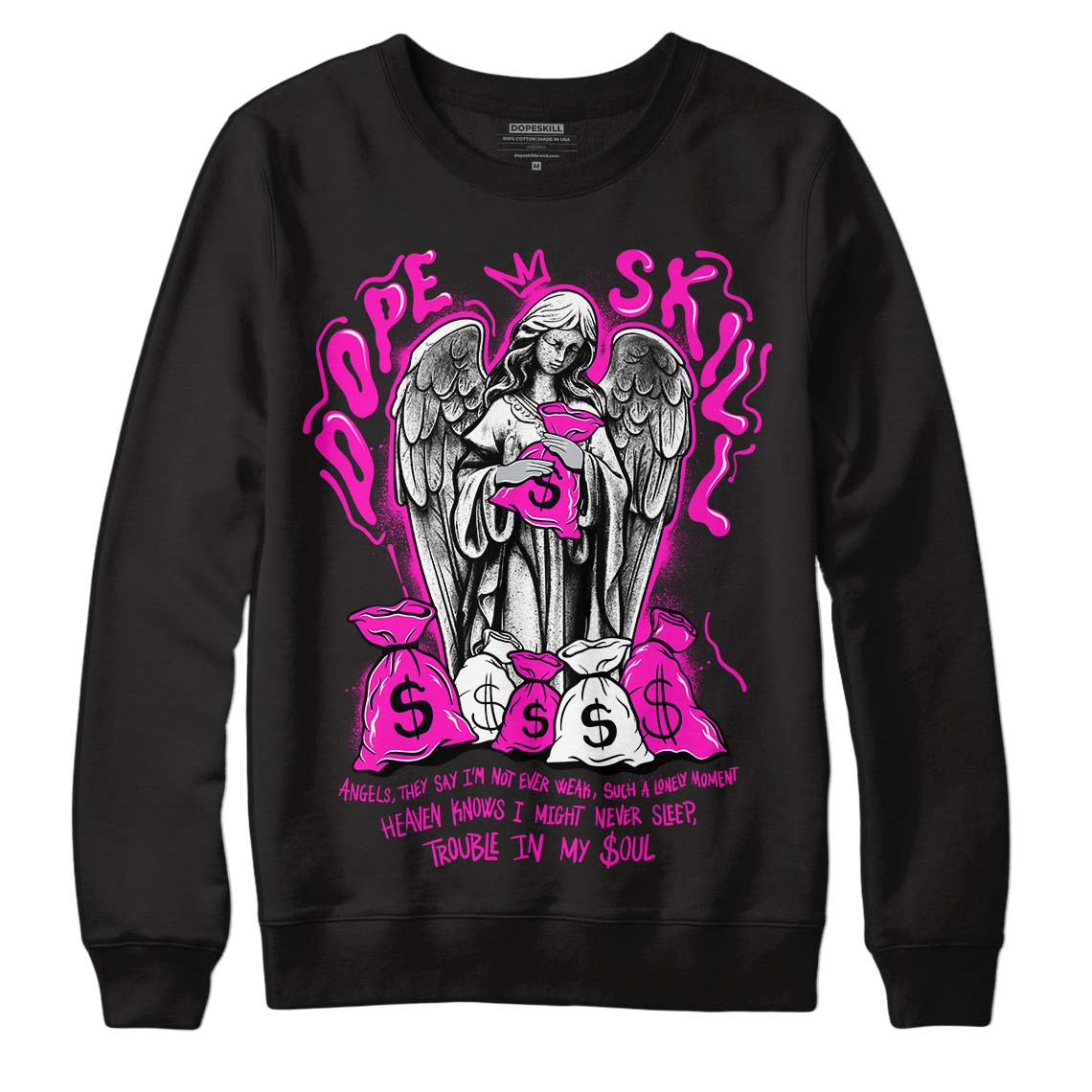 Dunk Low Active Fuchsia DopeSkill Sweatshirt Angels Graphic