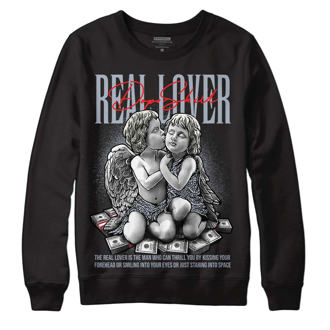 White Cement Reimagined 3s DopeSkill Sweatshirt Real Lover Graphic