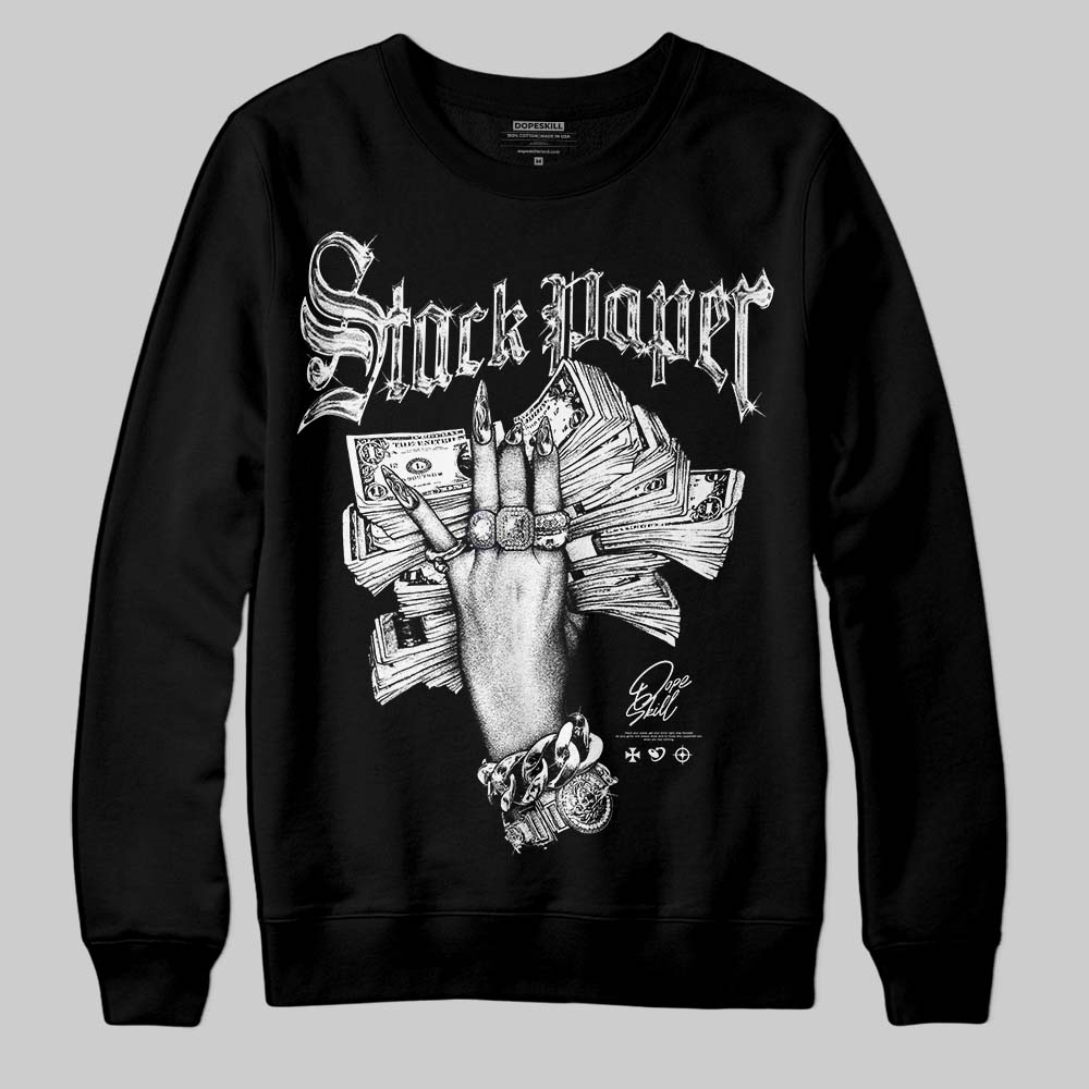 Black and White Collection DopeSkill Sweatshirt Stack Paper Graphic
