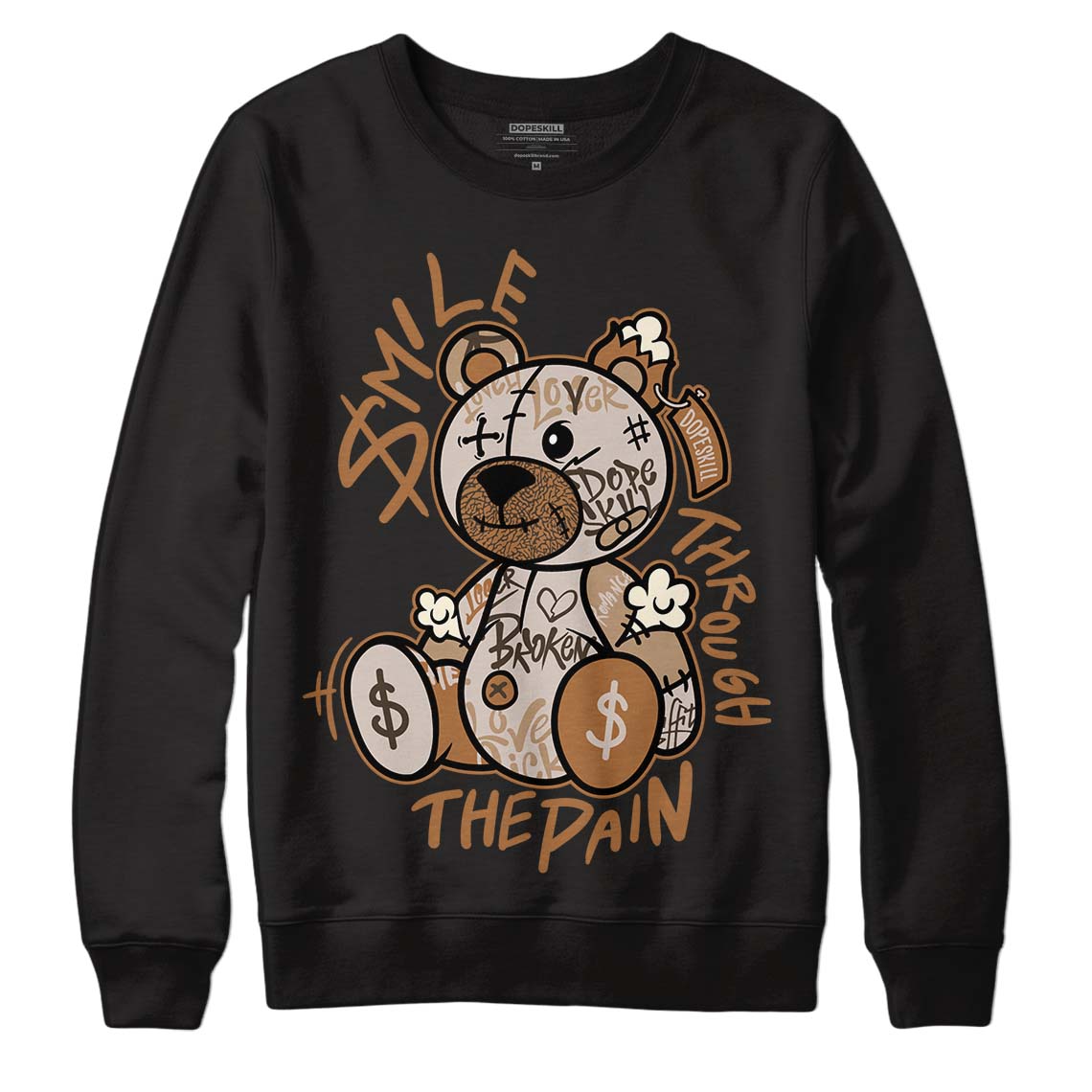 Palomino 3s DopeSkill Sweatshirt Smile Through The Pain Graphic