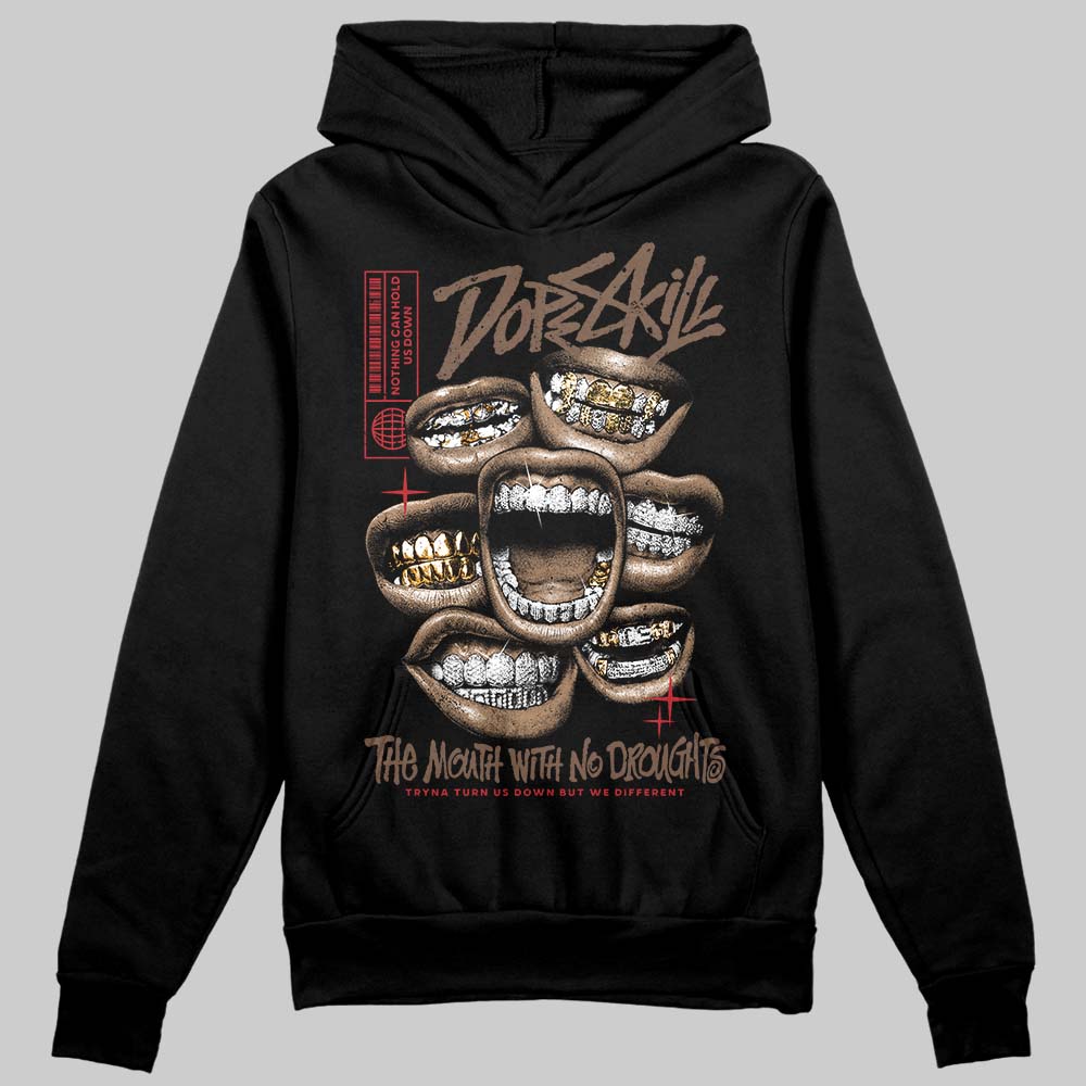 Olive 9s DopeSkill Hoodie Sweatshirt The Mouth With No Droughts Graphic