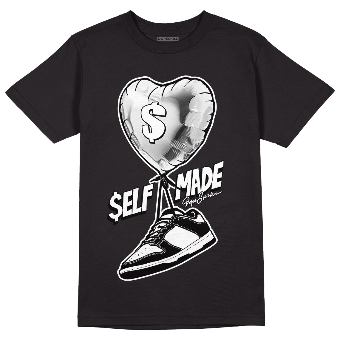 Dunk Low Panda White Black DopeSkill T-Shirt Self Made Graphic