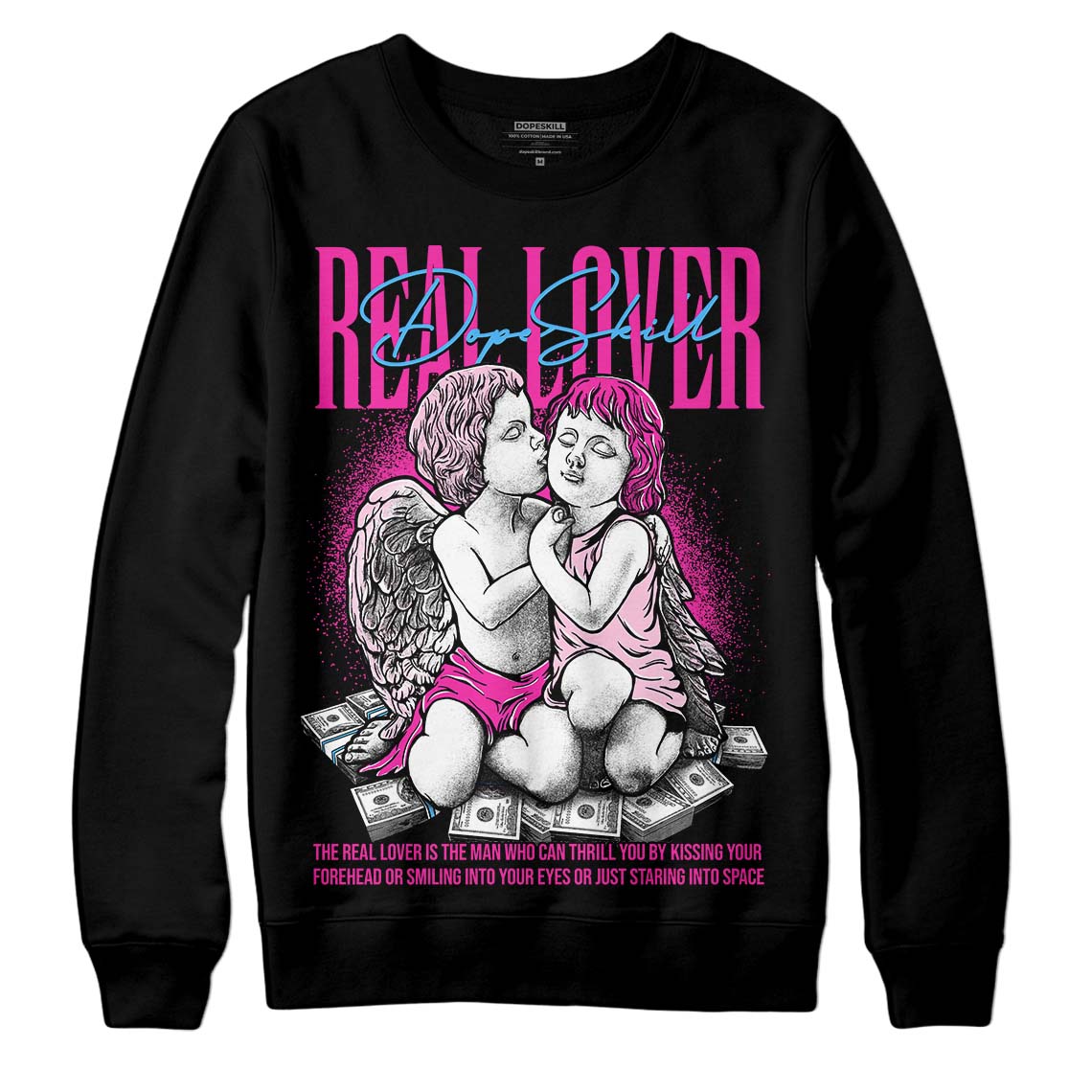 Pink Collection DopeSkill Sweatshirt Real Lover Graphic