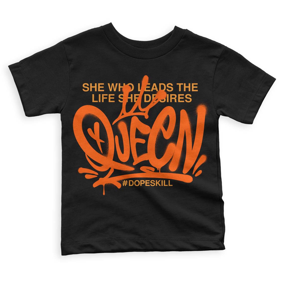 Brilliant Orange 12s DopeSkill Toddler Kids T-shirt Queen Graphic