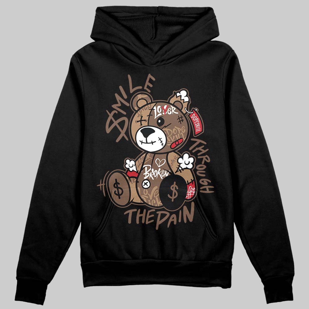 Olive 9s DopeSkill Hoodie Sweatshirt Smile Through The Pain Graphic