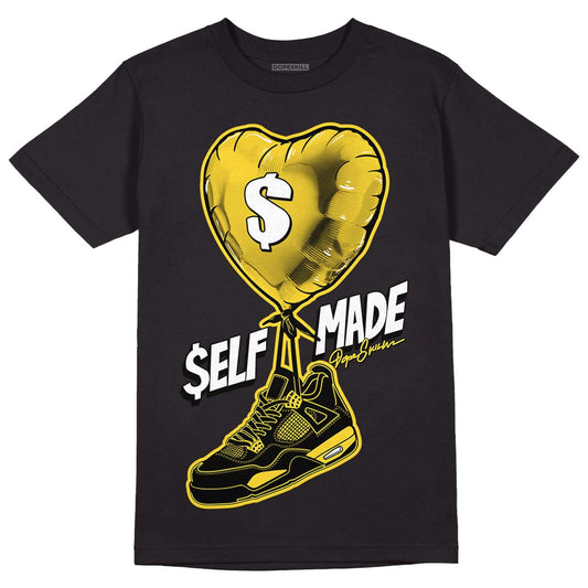 Black Tour Yellow AJ 4 Thunder DopeSkill T-Shirt Self Made Graphic