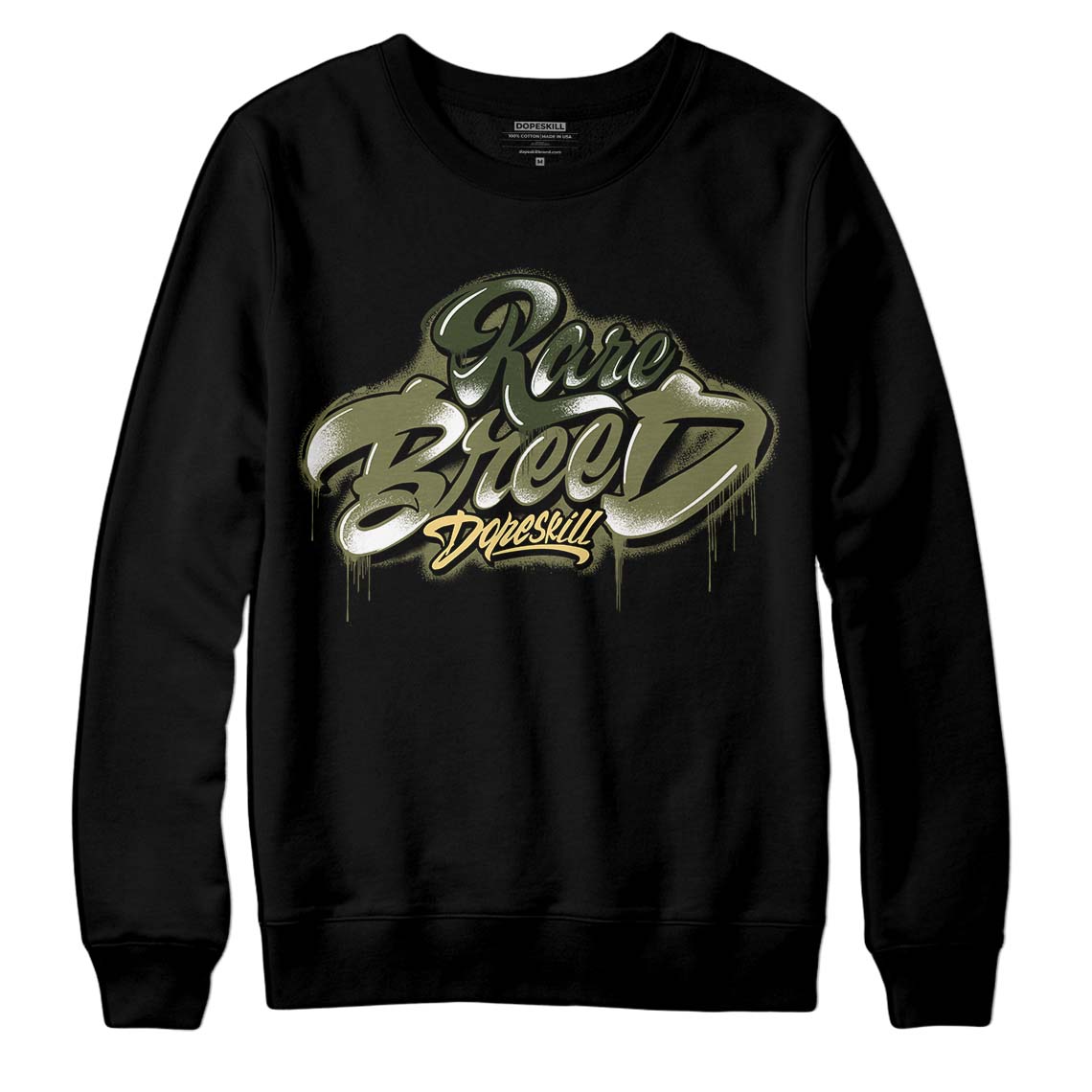 Craft Olive 4s DopeSkill Sweatshirt Rare Breed Type Graphic