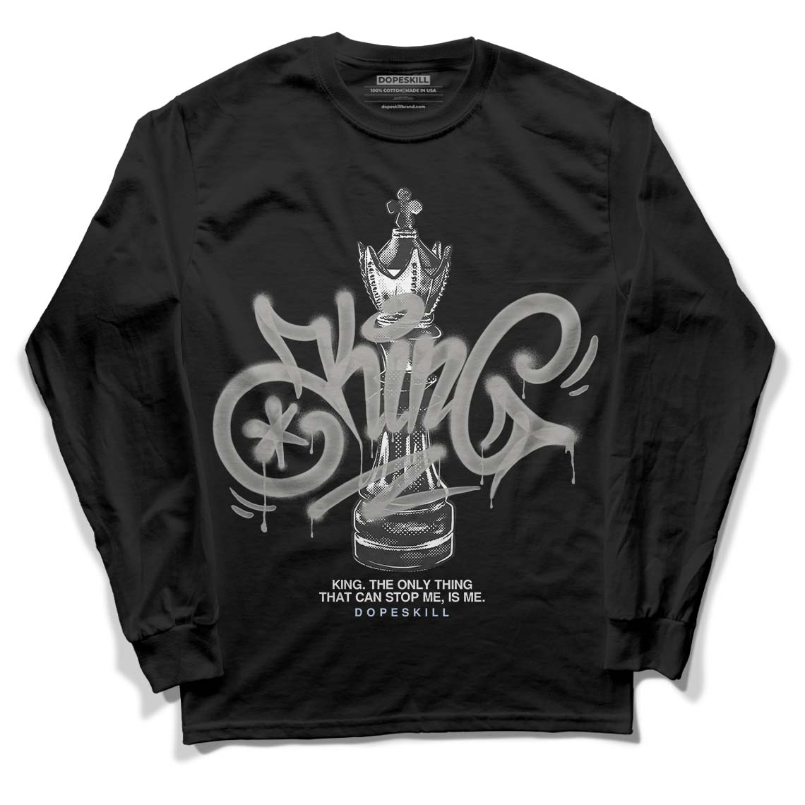 Cool Grey 11s DopeSkill Long Sleeve T-Shirt King Chess Graphic