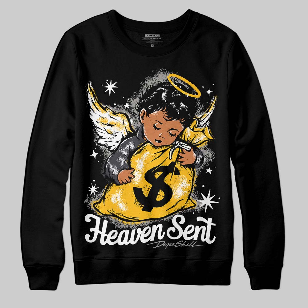 Black Cat 3s DopeSkill Sweatshirt Heaven Sent Graphic