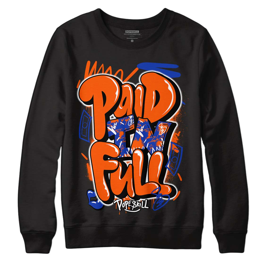 Dunk Low Futura Orange Blaze DopeSkill Sweatshirt New Paid In Full Graphic