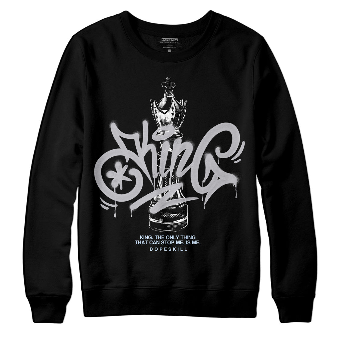 Cement Grey 11s DopeSkill Sweatshirt King Chess Graphic
