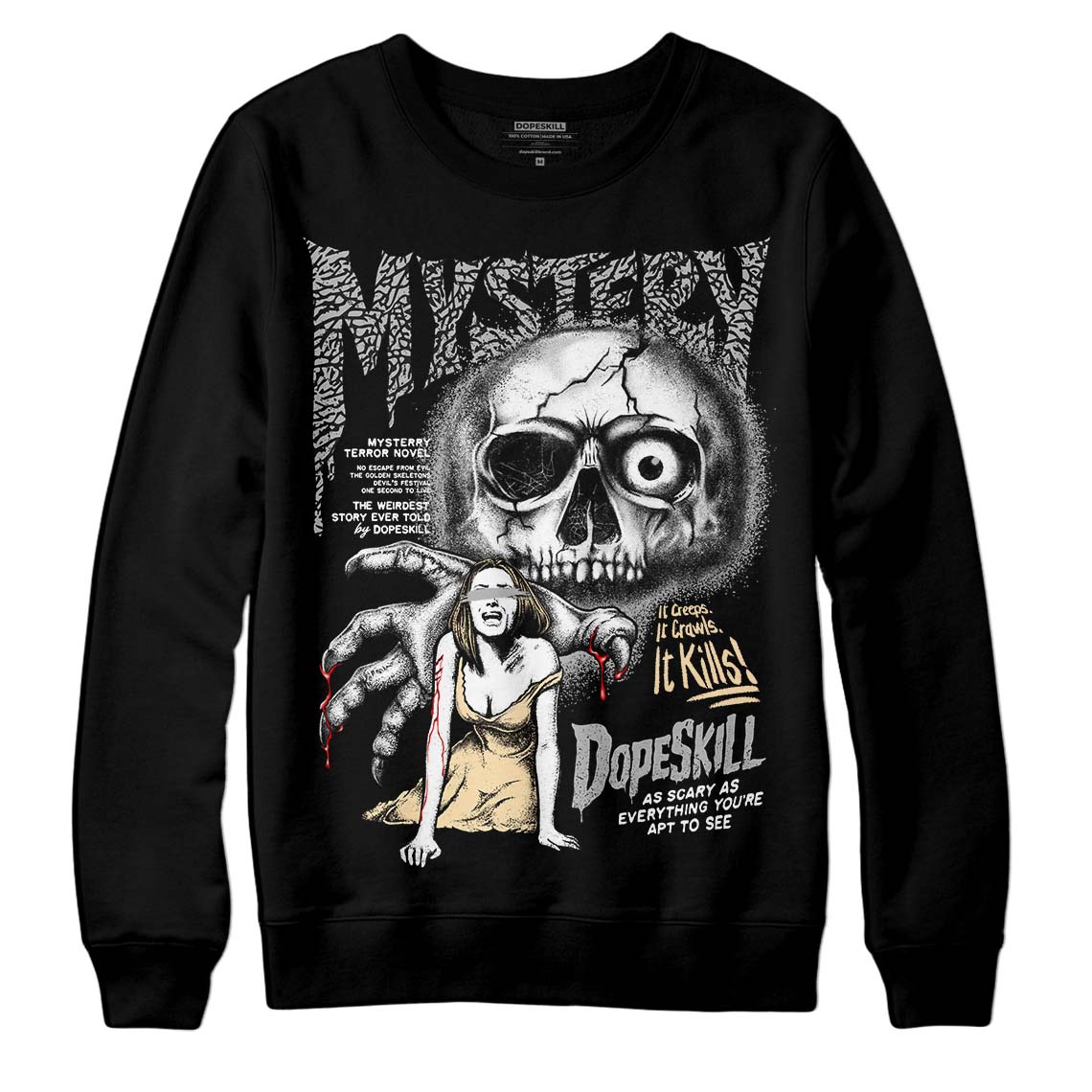 Off Noir 3s DopeSkill Sweatshirt Mystery Ghostly Grasp Graphic