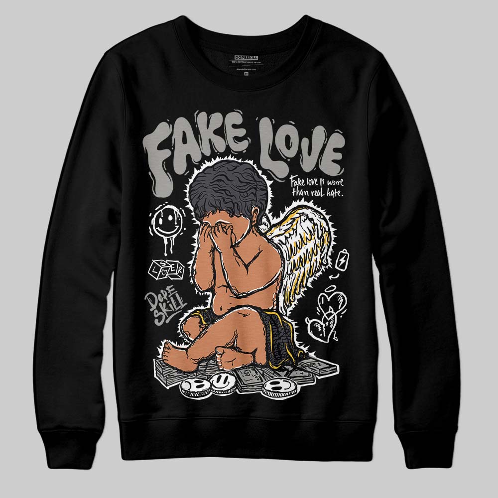 Black Cat 3s DopeSkill Sweatshirt False Love Graphic