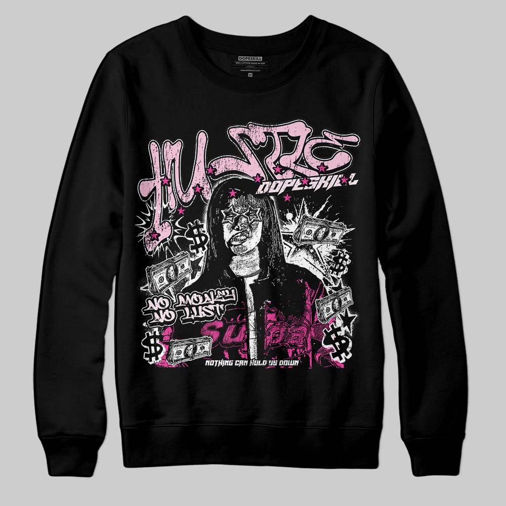 Pink Collection DopeSkill Sweatshirt No Money No Lust Graphic