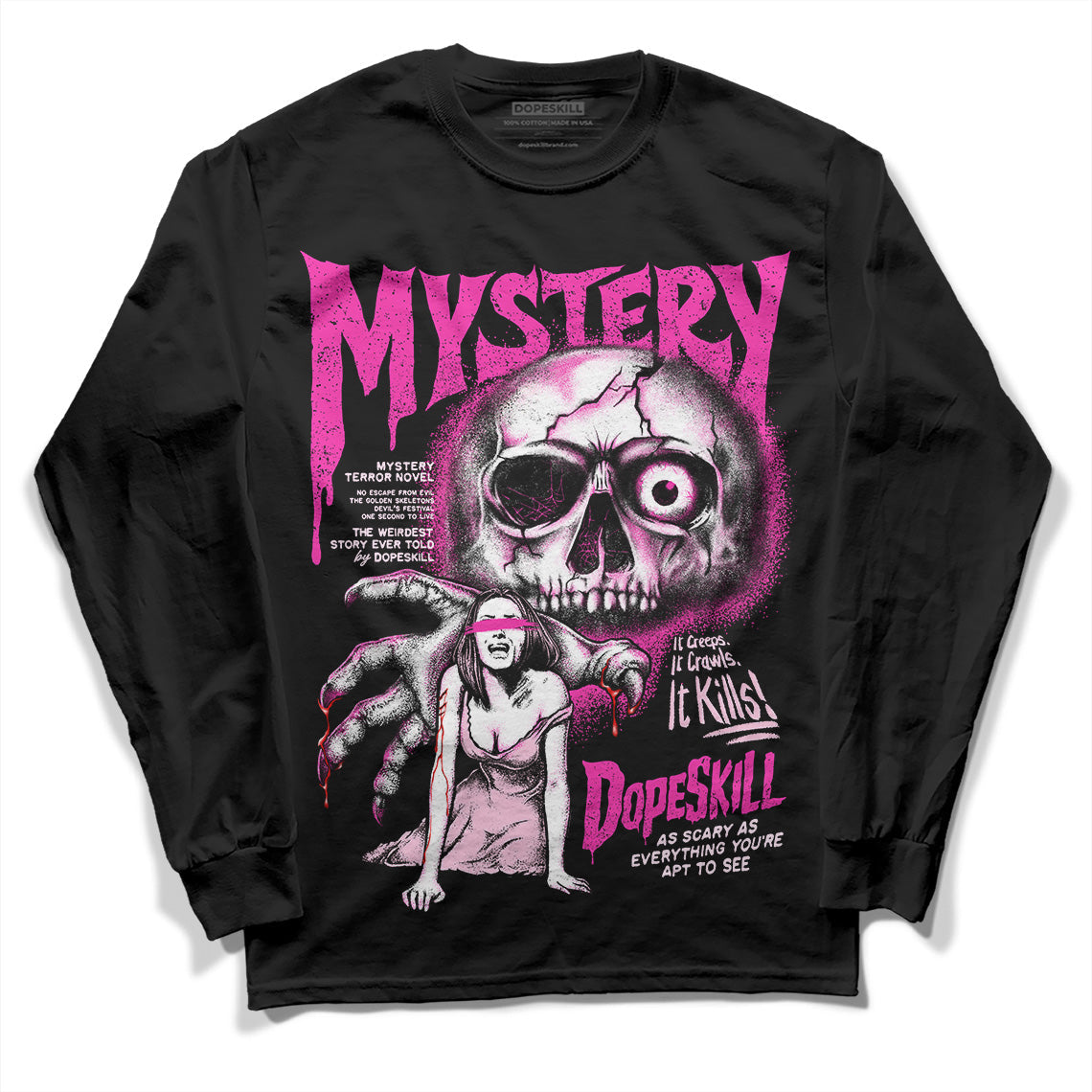 Triple Pink Dunk DopeSkill Long Sleeve T-Shirt Mystery Ghostly Grasp Graphic