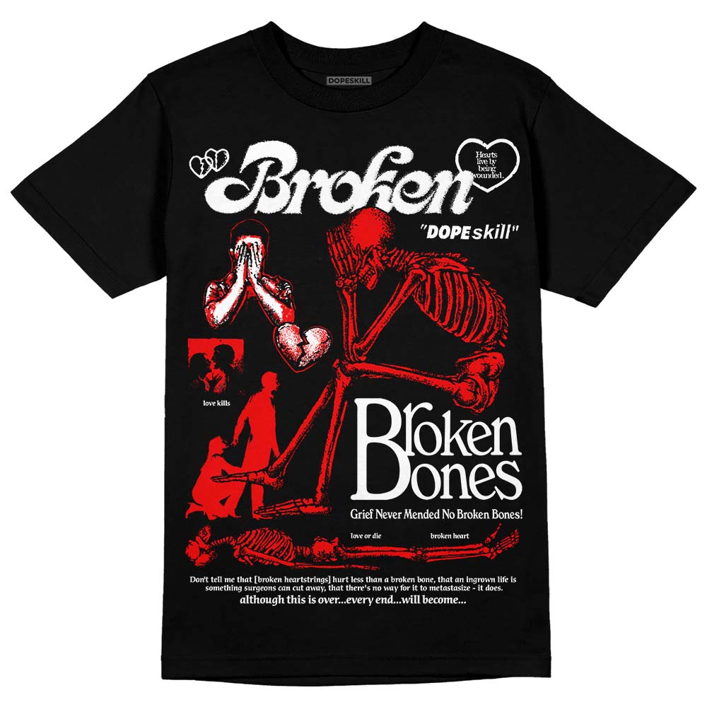 Cherry 12s DopeSkill T-Shirt Broken Bones Graphic
