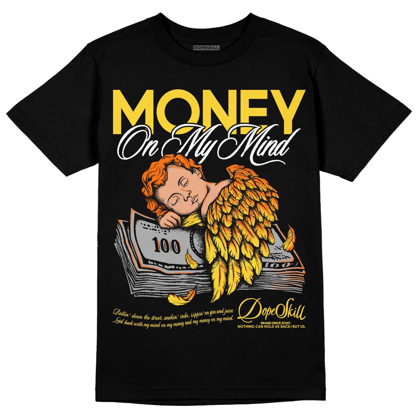 Black Tour Yellow AJ 4 Thunder DopeSkill Unisex T-Shirt MOMM Graphic