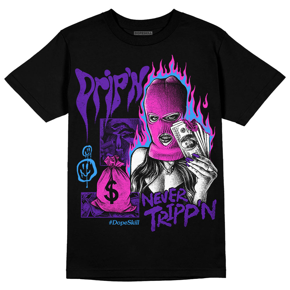 Dunk Purple Championship Court White DopeSkill T-Shirt Drip'n Never Tripp'n Graphic