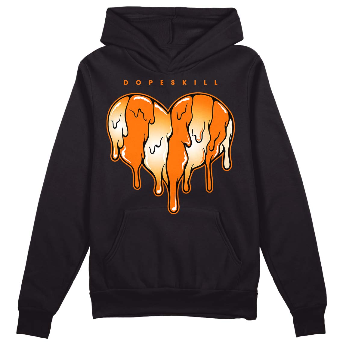 Dunk Low Magma Orange DopeSkill Hoodie Sweatshirt Slime Drip Heart Graphic