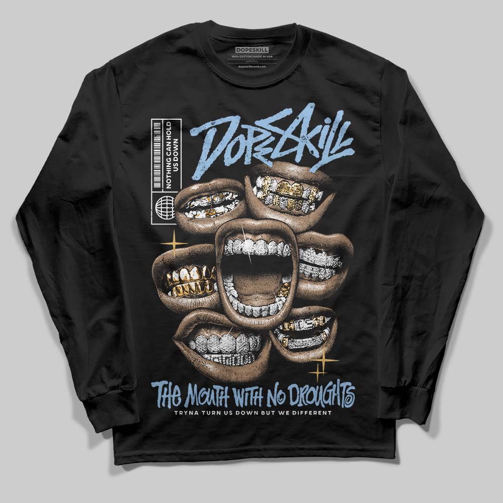 Handball Spezial Light Blue DopeSkill Long Sleeve T-Shirt The Mouth With No Droughts Graphic