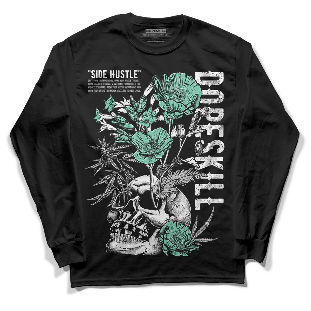 Green Glow 3s DopeSkill Long Sleeve T-Shirt Side Hustle Graphic