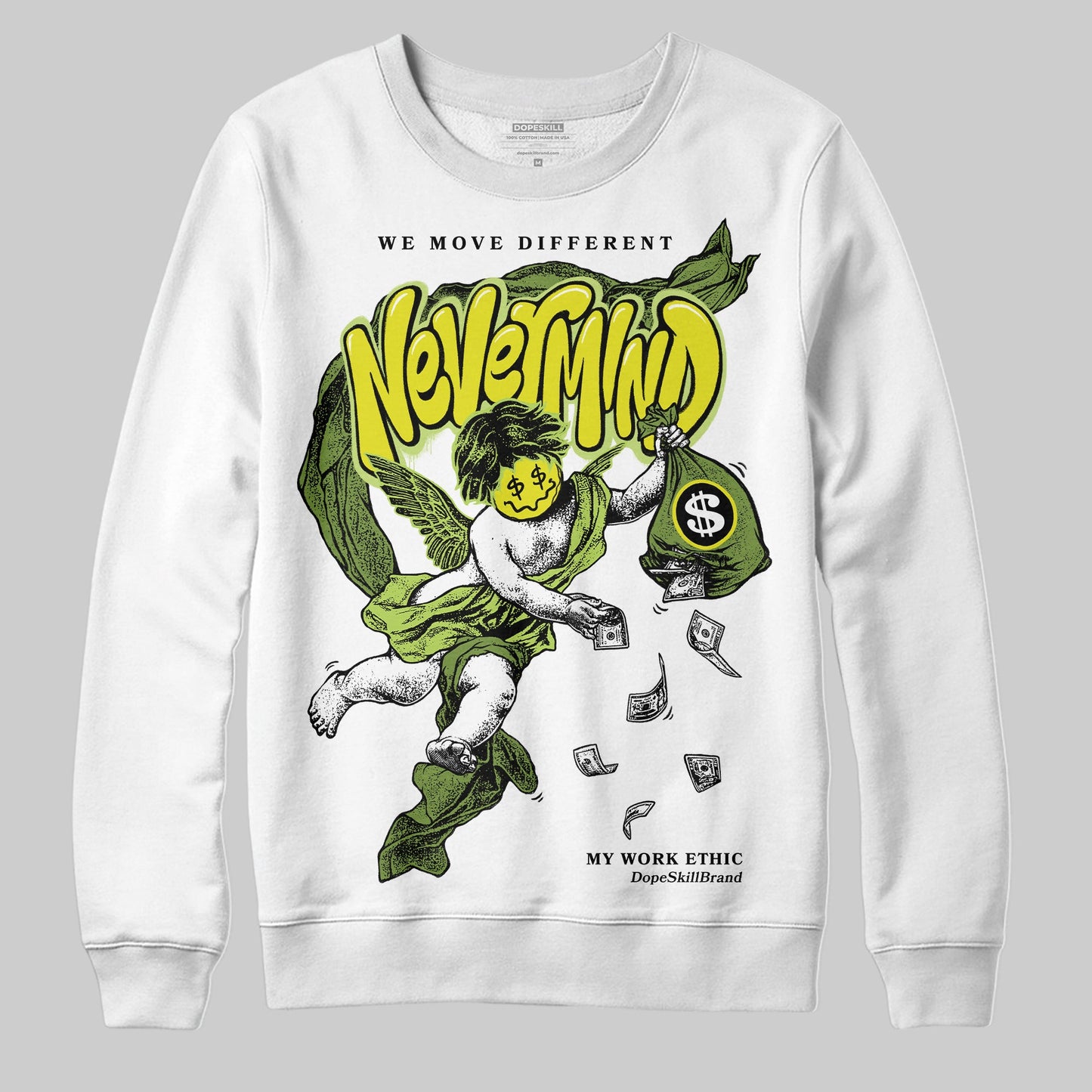 Bright Cactus 13s DopeSkill Sweatshirt Nevermind Graphic