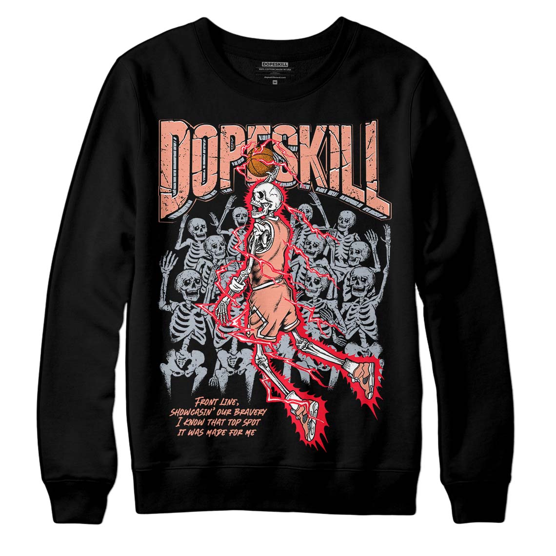Crimson Bliss 5s DopeSkill Sweatshirt Thunder Dunk Graphic