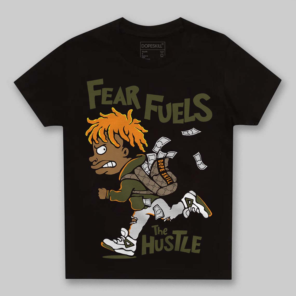 Olive Collection DopeSkill Toddler Kids T-shirt Fear Fuels The Hustle Graphic