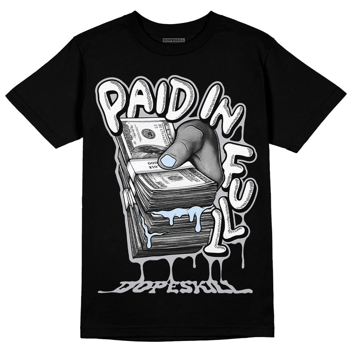 Cement Grey 11s DopeSkill T-Shirt Paid In Full Graphic