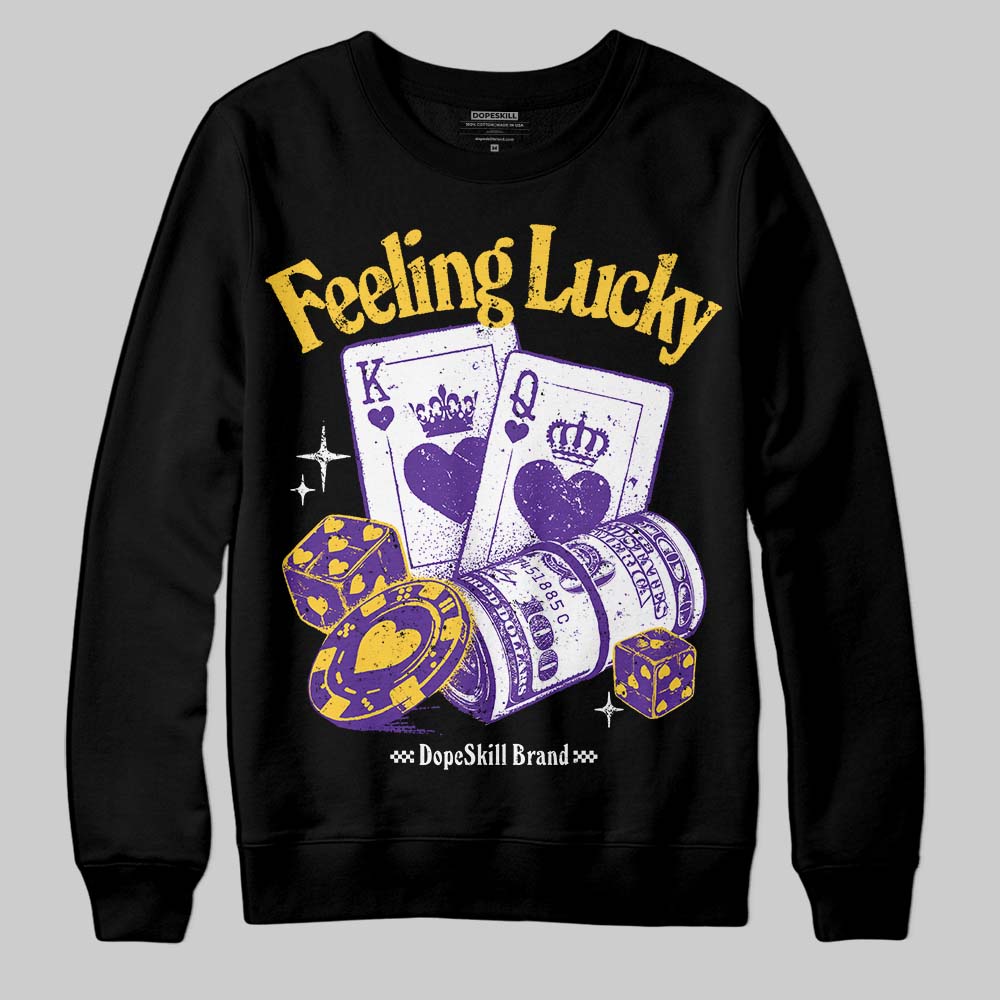 PURPLE Collection DopeSkill Sweatshirt Feeling Lucky Graphic