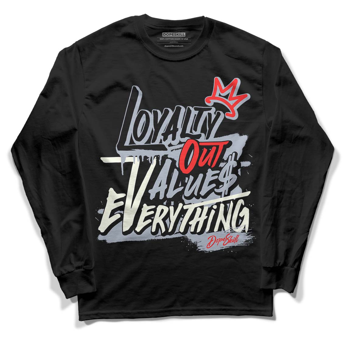 White Cement Reimagined 3s DopeSkill Long Sleeve T-Shirt LOVE Graphic