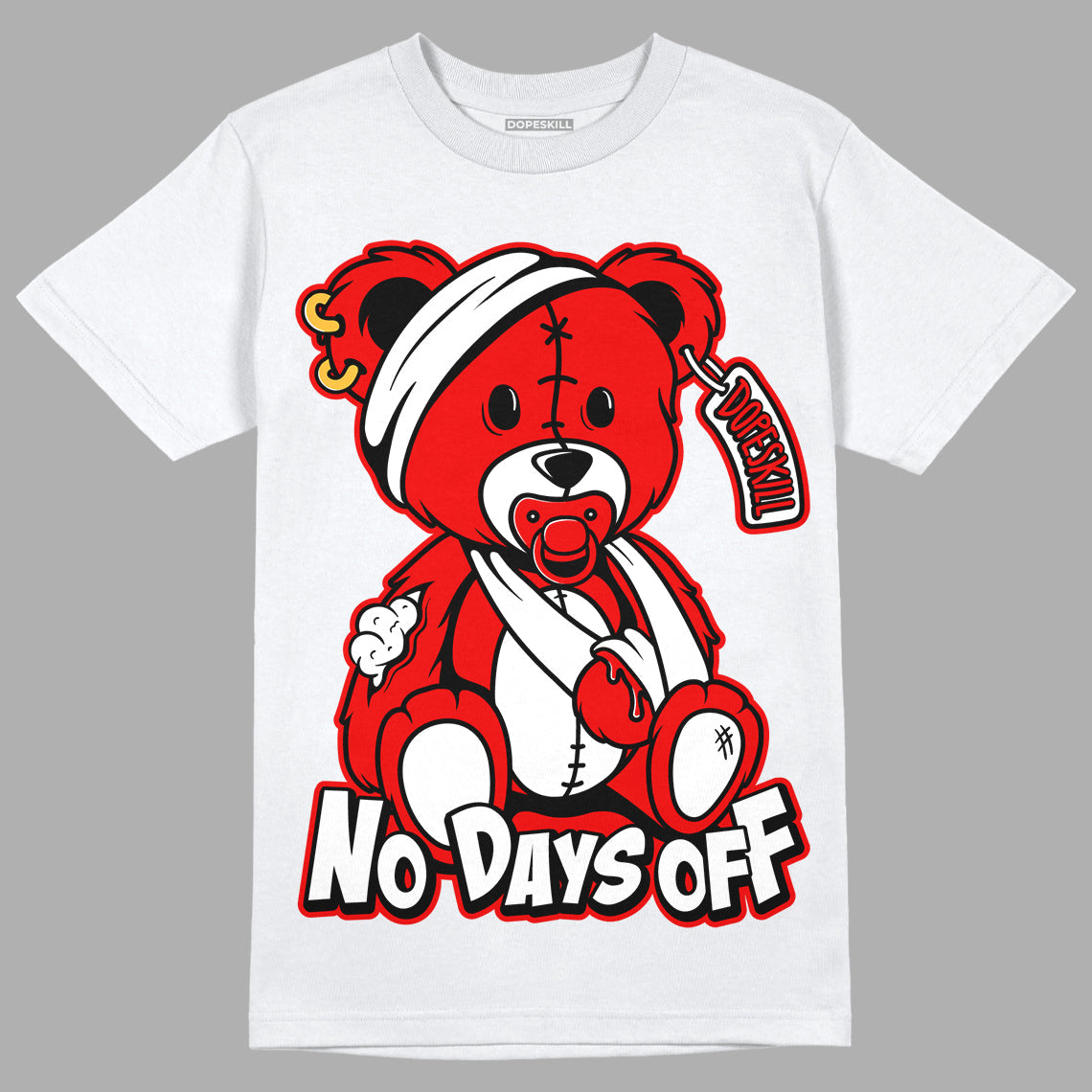 Cherry 11s DopeSkill T-Shirt Hurt Bear Graphic