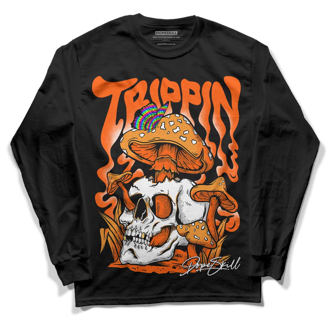 Brilliant Orange 12s DopeSkill Long Sleeve T-Shirt Trippin Graphic