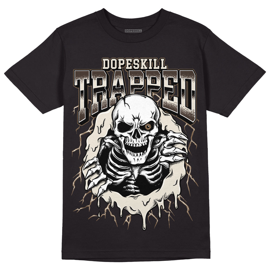 AJ 1 Low OG ‚ÄúReverse Mocha‚Äù DopeSkill T-Shirt Trapped Halloween Graphic