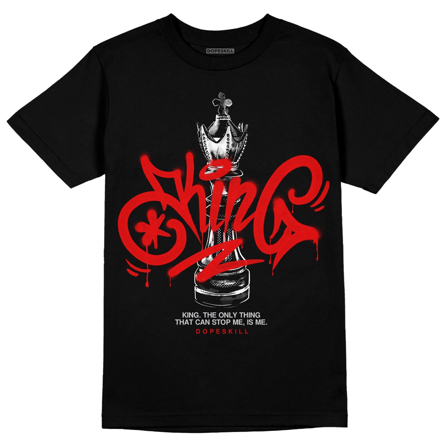 Red Cement 4S DopeSkill T-Shirt King Chess Graphic
