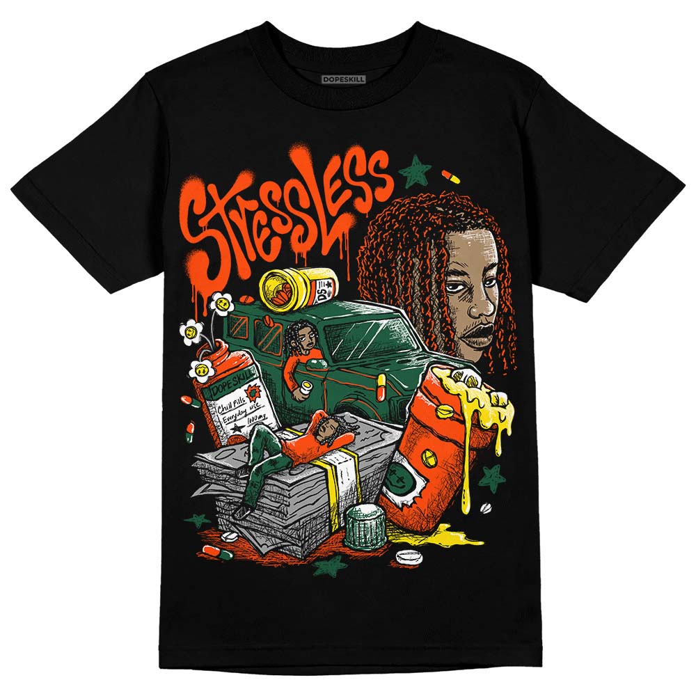 Dunk Team Dark Green Orange DopeSkill T-Shirt Stressless Graphic