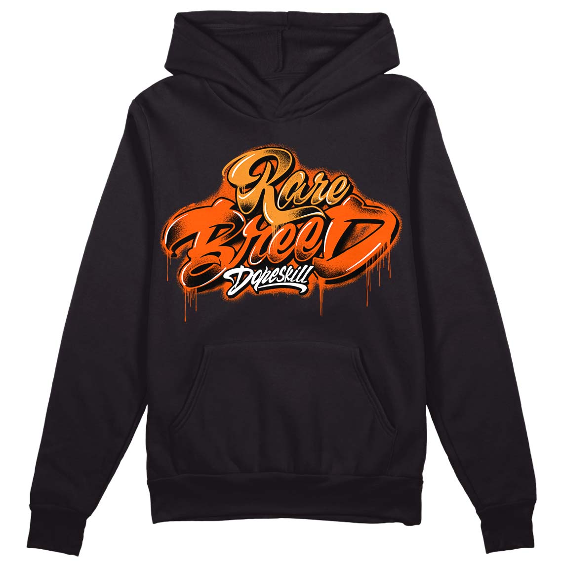 Brilliant Orange 12s DopeSkill Hoodie Sweatshirt Rare Breed Type Graphic