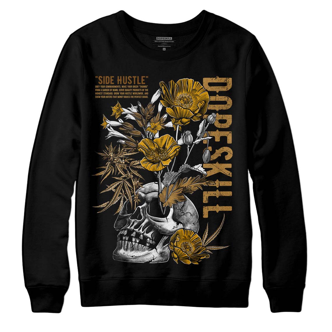 Wheat 13s DopeSkill Sweatshirt Side Hustle Graphic