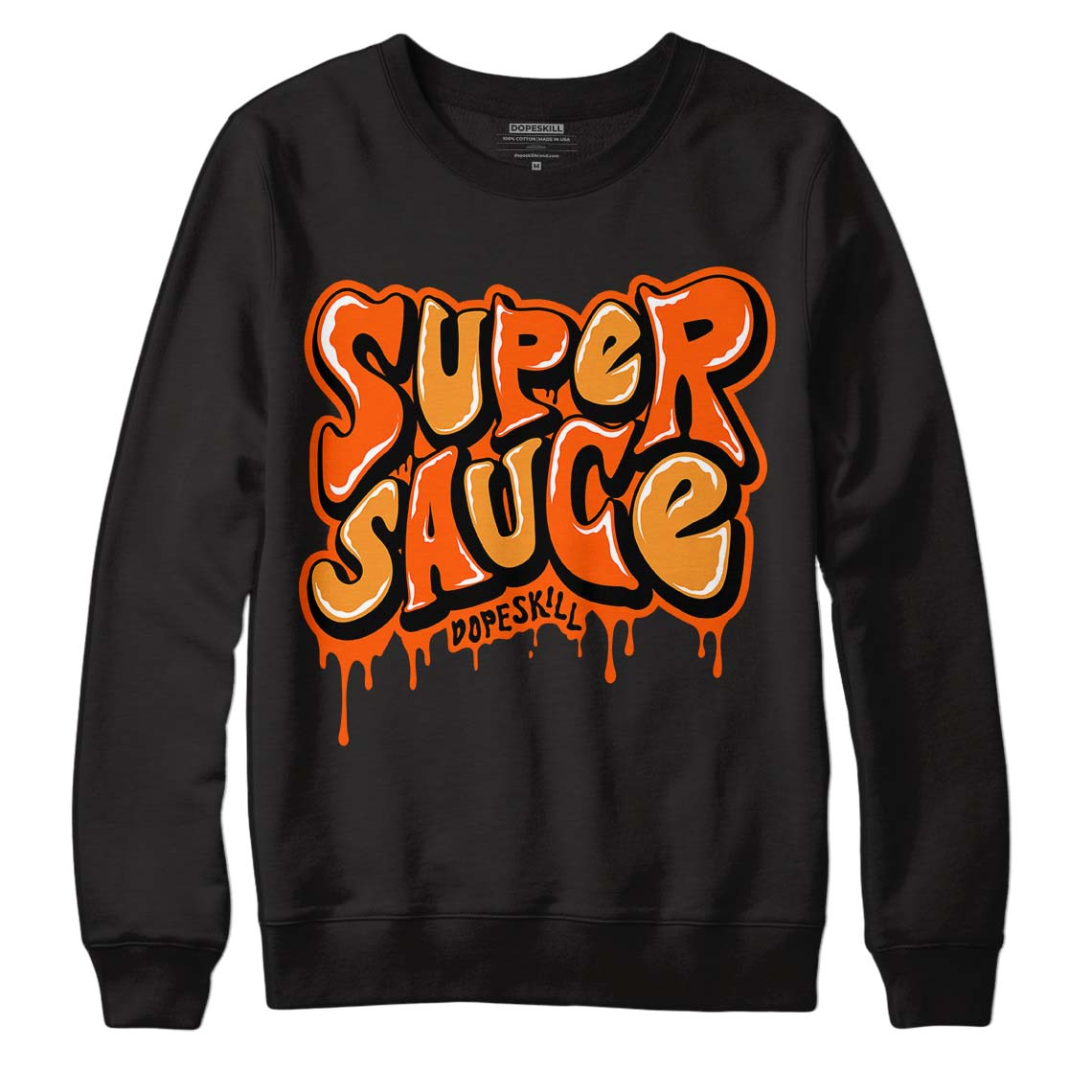 Brilliant Orange 12s DopeSkill Sweatshirt Super Sauce Graphic