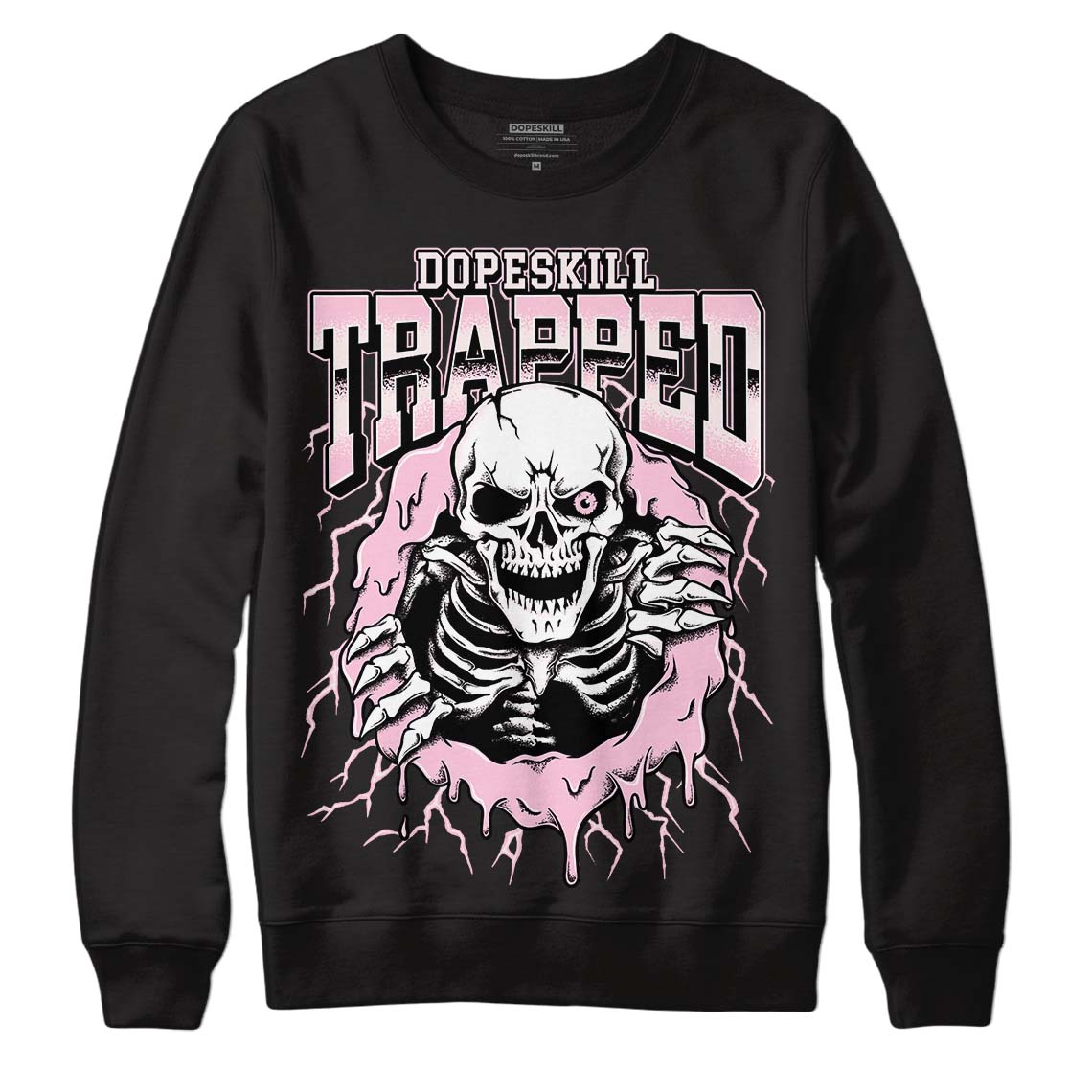 Dunk Low Pink Foam DopeSkill Sweatshirt Trapped Halloween Graphic