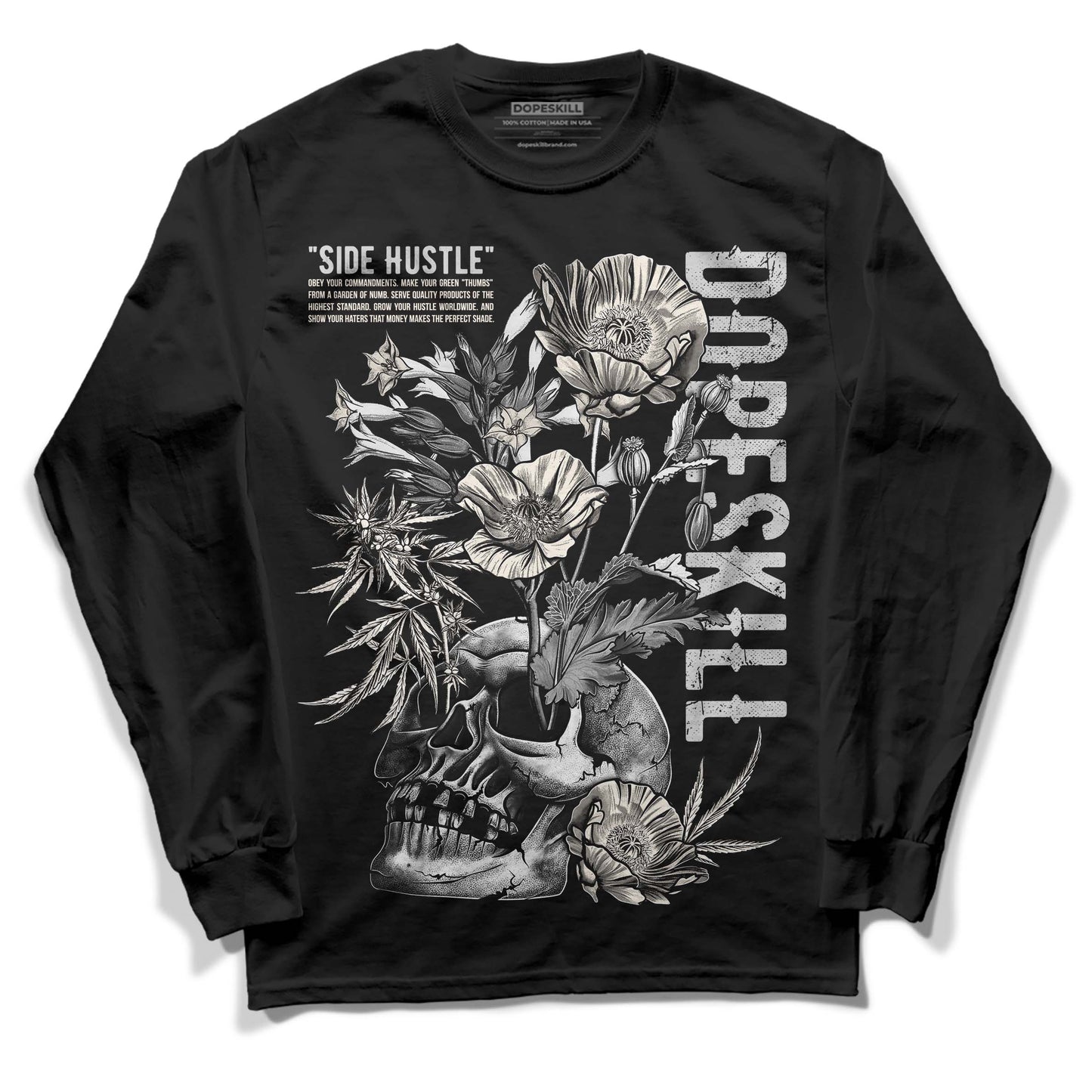 Off Noir 3s DopeSkill Long Sleeve T-Shirt Side Hustle Graphic