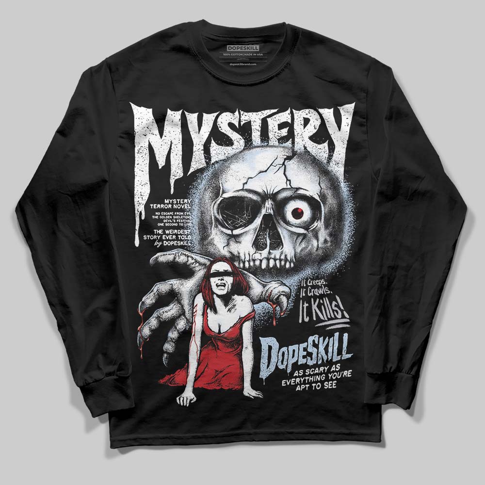 Black Metallic Reimagined 5s DopeSkill Long Sleeve T-Shirt Mystery Ghostly Grasp Graphic