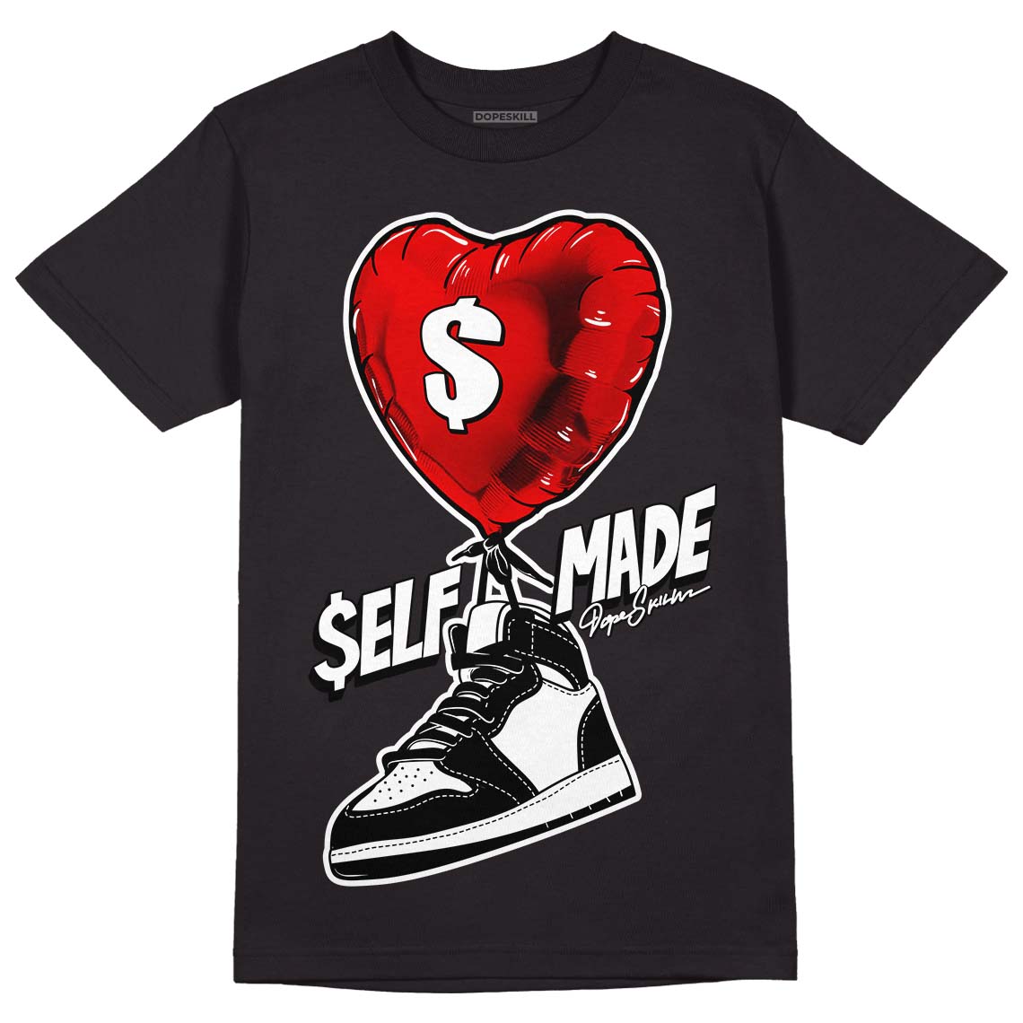 85 Black White 1s DopeSkill T-Shirt Self Made Graphic