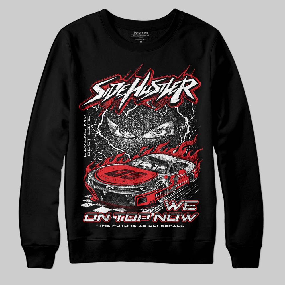 Black and White Collection DopeSkill Sweatshirt New Side Hustler Graphic