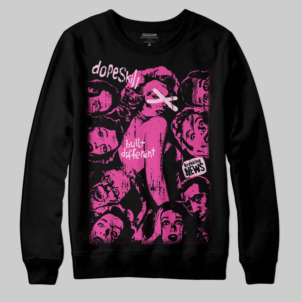 Pink Collection DopeSkill Sweatshirt Built Different Graphic